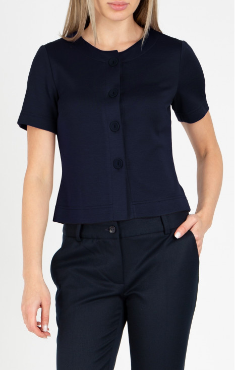 Късо трикотажно сако в цвят Night Sky