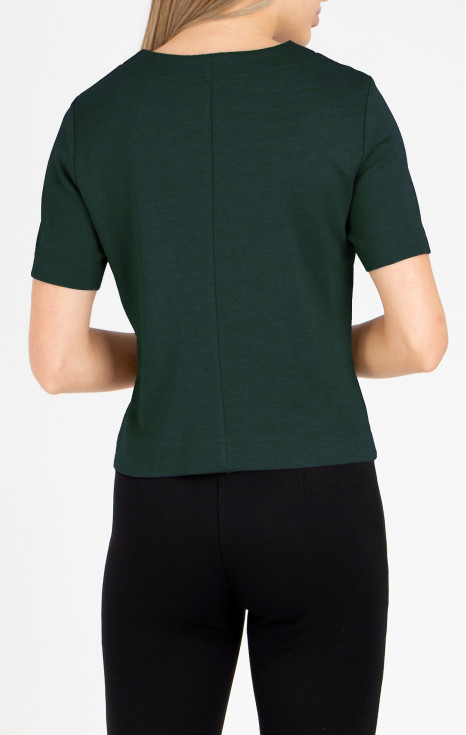 Късо трикотажно сако в цвят Rain Forest [1]