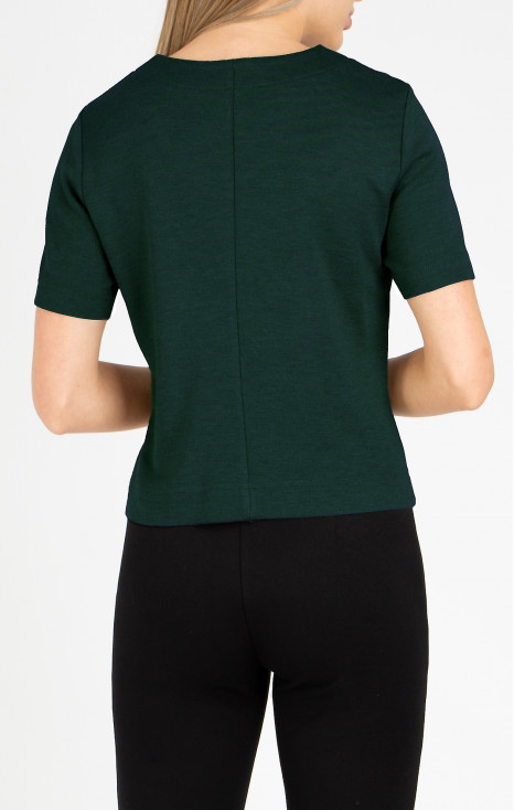 Късо трикотажно сако в цвят Rain Forest [1]