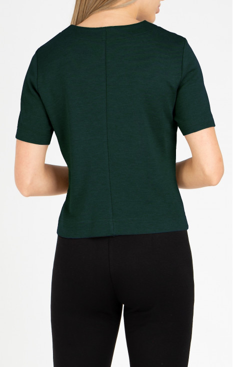 Късо трикотажно сако в цвят Rain Forest [1]