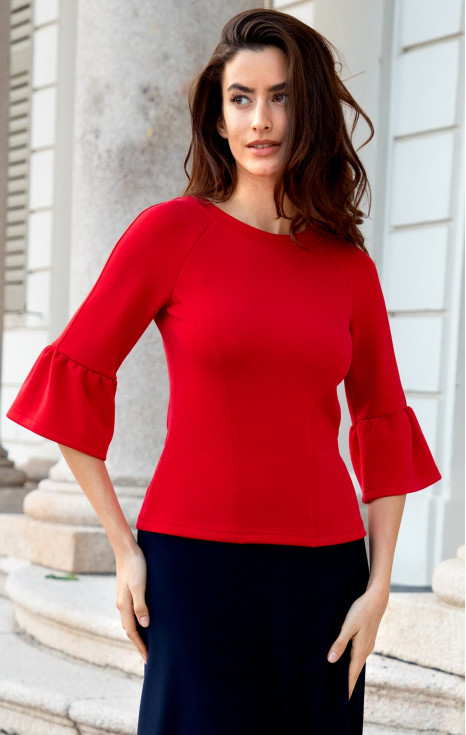 Стилна блуза в цвят Salsa Red