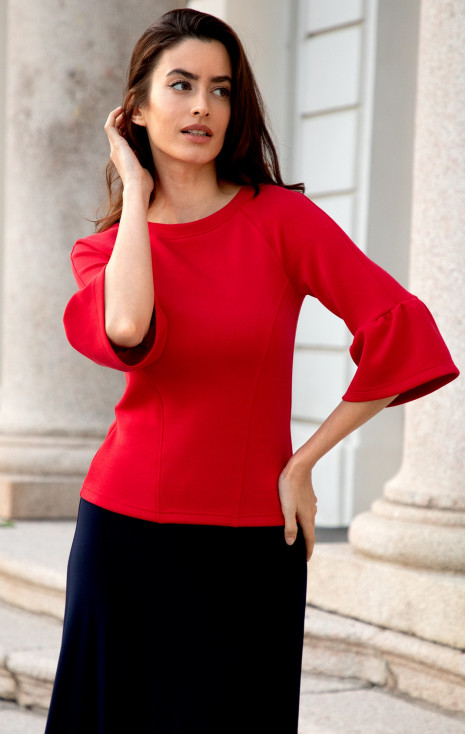 Стилна блуза в цвят Salsa Red [1]