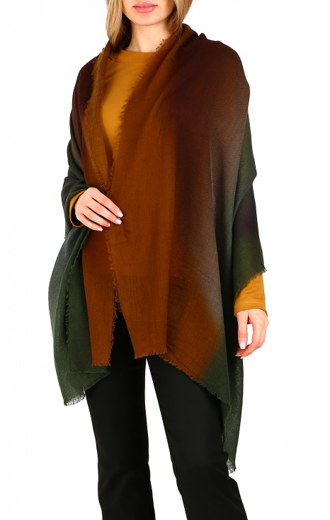 Елегантен шал от вълна и модал Earth-tones Oval