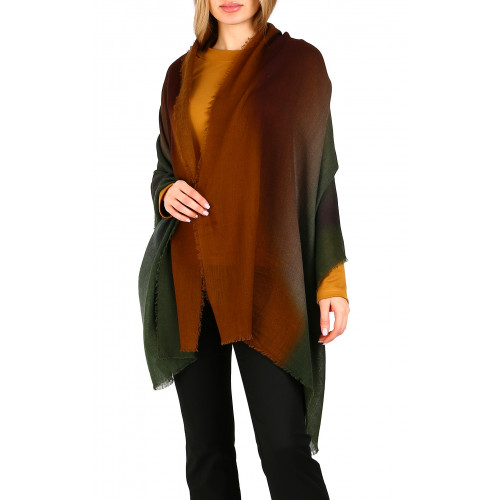Елегантен шал от вълна и модал Earth-tones Oval