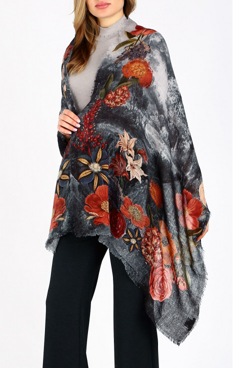 Флорален шал от вълна и модал Mystic Eternal Garden [1]