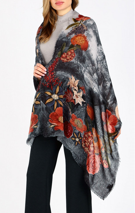 Флорален шал от вълна и модал Mystic Eternal Garden [1]