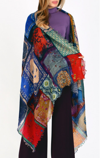 Топъл шал от вълна Patchwork Mystic Dreams