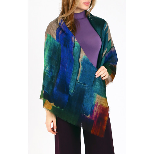 Топъл шал от вълна и модал Urban Colorful Sunset