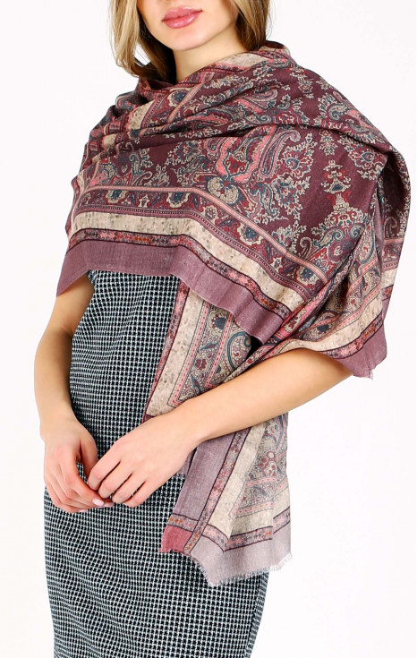 Мек топъл шал от вълна и коприна Velvet Rose Tapestry [1]