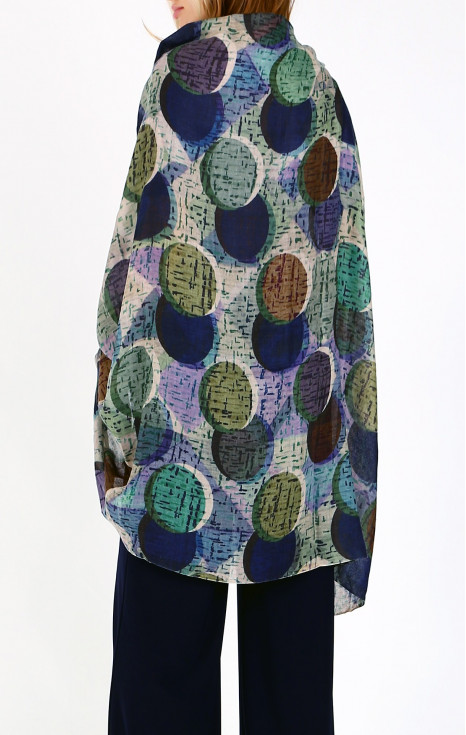 Пленителен шал от вълна и модал в десен Mystic Raindrop Harmony