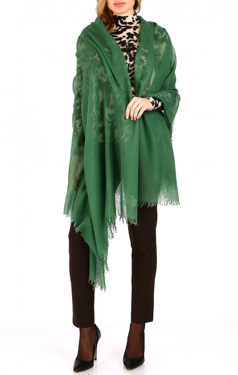Топъл шал от вълна Deep Grass Green [1]