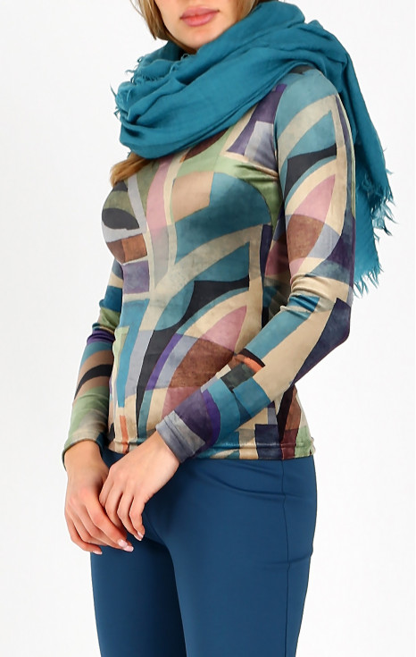 Топъл шал от вълна Brittany Blue