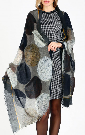 Топъл шал от вълна Forest Stones in Silence