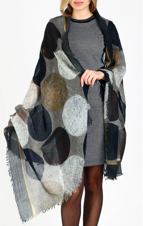 Топъл шал от вълна Forest Stones in Silence