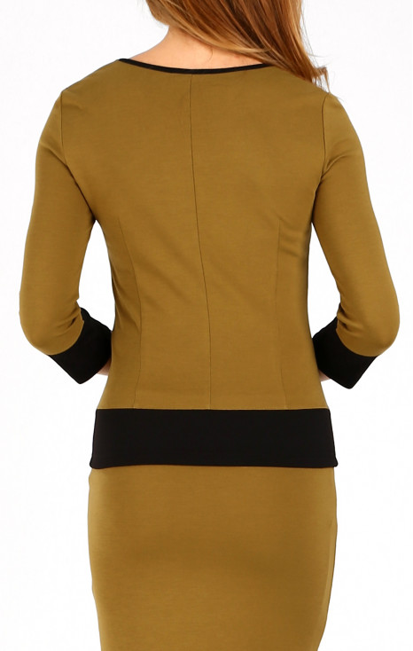 Блуза от стегната материя в цвят Bronze Mist [1]