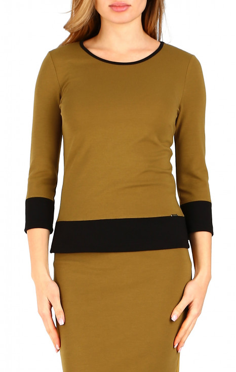 Блуза от стегната материя в цвят Bronze Mist