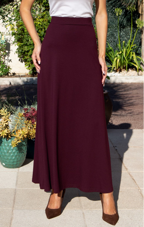 Дълга пола от трико Burgundy Elegance