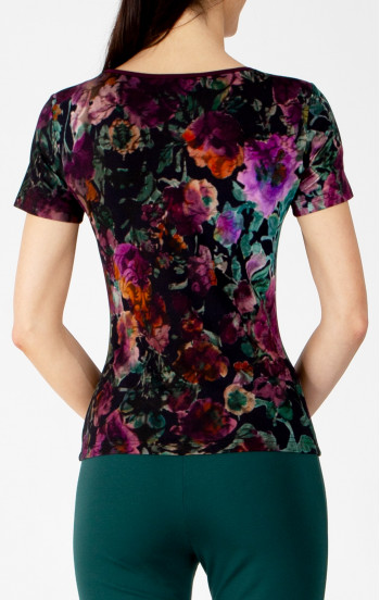 Блуза от луксозно жарсе в Plum Purple, Amethyst и Alpine Green [1]