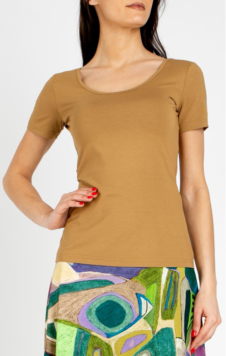 Вталена блуза в цвят цвят Medal Bronze