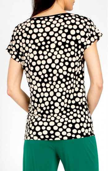 Елегантна блуза с ефектен принт на големи точки [1]