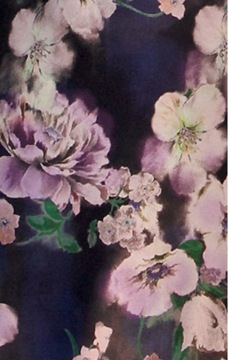 Романтична миди рокля Vintage Blossom от меко трико