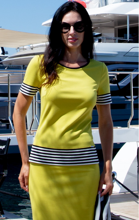 Блуза от стегната трикотажна материя Lime & Stripes