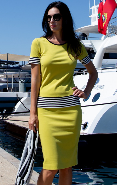 Блуза от стегната трикотажна материя Lime & Stripes