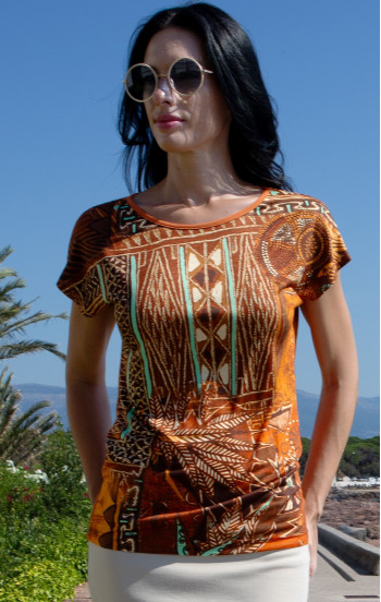 Блуза от трико Terracotta Ethno Vibe