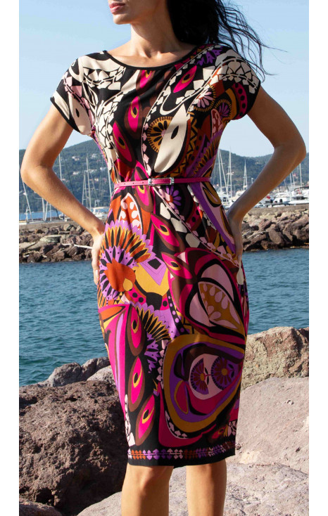 Лятна рокля от жарсе Pink Berry Paisley [1]