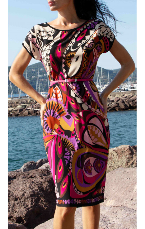 Лятна рокля от жарсе Pink Berry Paisley [1]