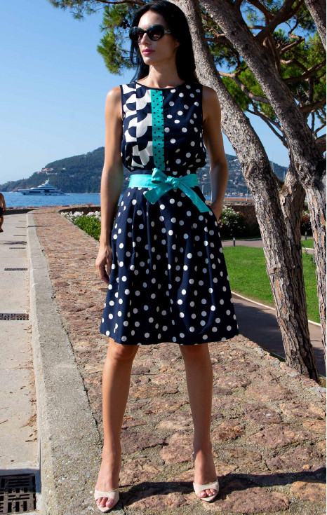 Памучен топ Navy & Graphic Polka