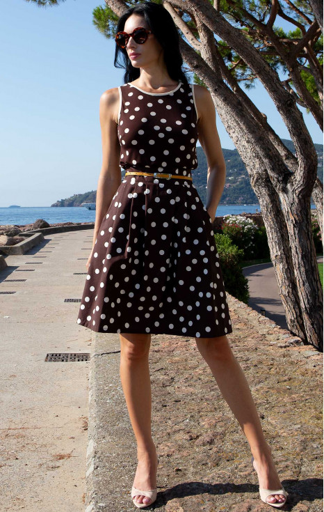 Топ от жарсе Chocolate &amp; Graphic Polka