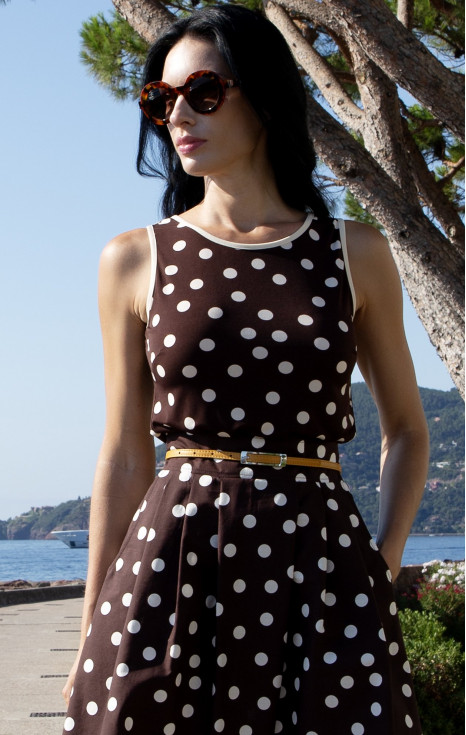 Топ от жарсе Chocolate &amp; Graphic Polka
