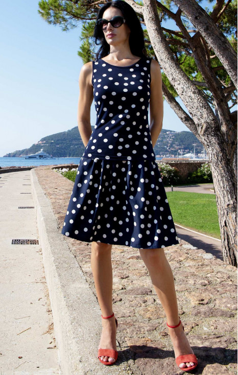 Топ от жарсе Navy & Graphic Polka [1]