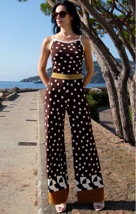 Панталон от жарсе Chocolate & Graphic Polka