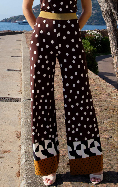 Панталон от жарсе Chocolate & Graphic Polka
