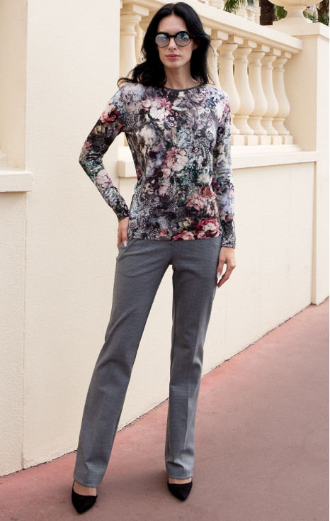 Блуза от меко трико с десен Lace Garden