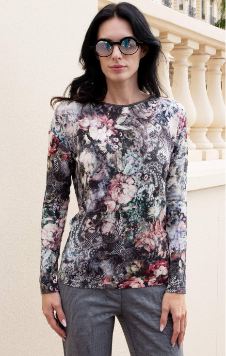 Блуза от меко трико с десен Lace Garden [1]